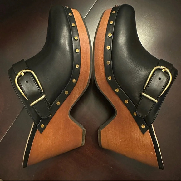 NIB Veronica Beard Hendrix Buckled Clogs Size 9.5 Black - Picture 9 of 13